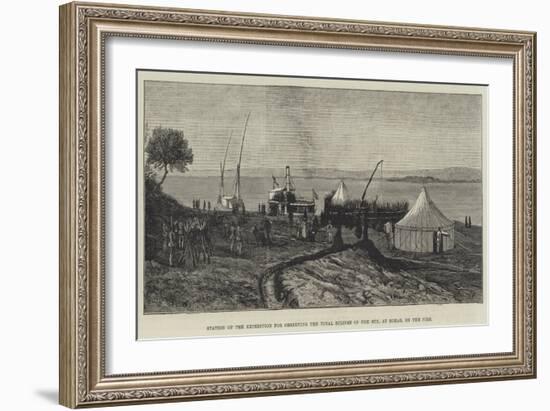 Station of the Expedition for Observing the Total Eclipse of the Sun, at Sohag, on the Nile-null-Framed Giclee Print