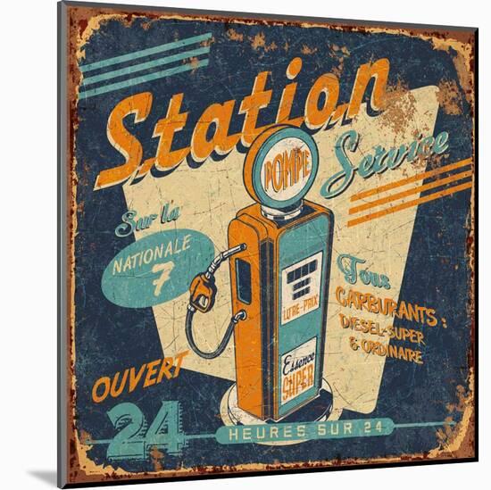Station service-Bruno Pozzo-Mounted Art Print