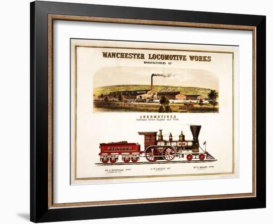 Stationary Locomotives and Tools-null-Framed Giclee Print