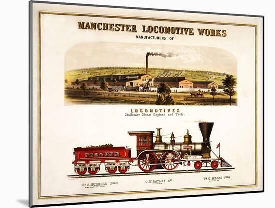 Stationary Locomotives and Tools-null-Mounted Giclee Print