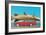 Stationwagon with Giant Trout-null-Framed Art Print