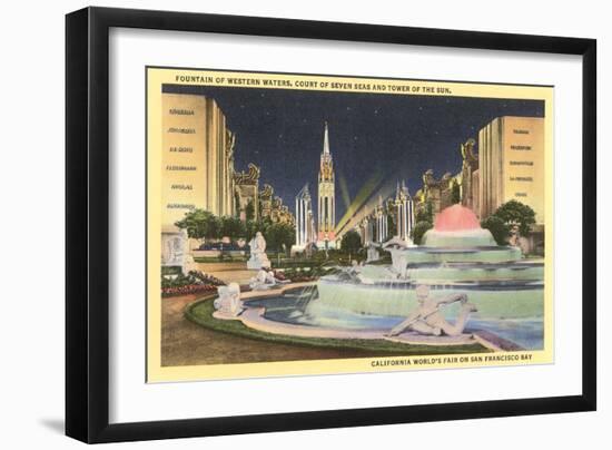 Statuary, Buildings, World's Fair, San Francisco, California-null-Framed Art Print