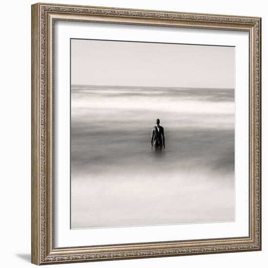 Statue Alone on Beach-Craig Roberts-Framed Photographic Print