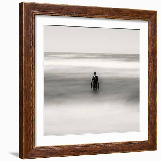 Statue Alone on Beach-Craig Roberts-Framed Photographic Print