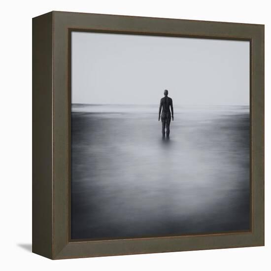 Statue Alone on Beach-Craig Roberts-Framed Premier Image Canvas