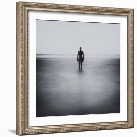 Statue Alone on Beach-Craig Roberts-Framed Photographic Print