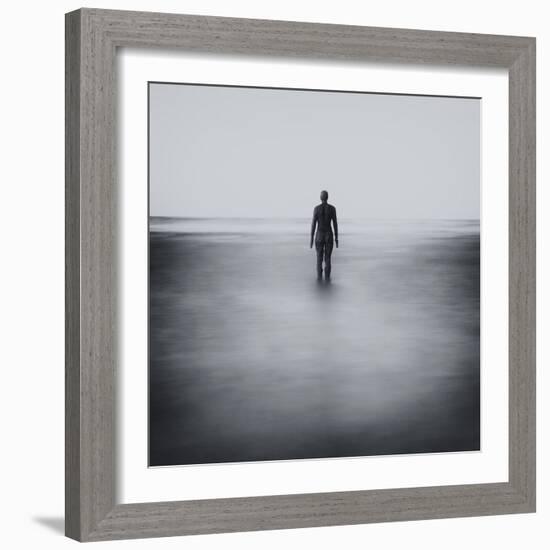 Statue Alone on Beach-Craig Roberts-Framed Photographic Print