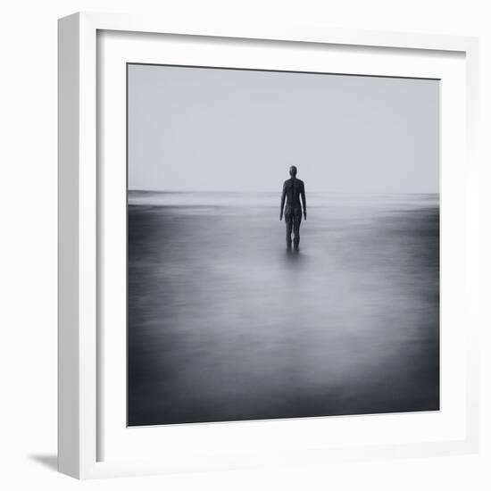 Statue Alone on Beach-Craig Roberts-Framed Photographic Print