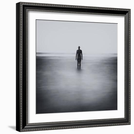 Statue Alone on Beach-Craig Roberts-Framed Photographic Print