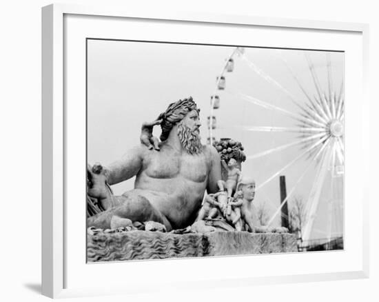Statue and Ferris Wheel, Jardin Des Tuileries-Walter Bibikow-Framed Photographic Print