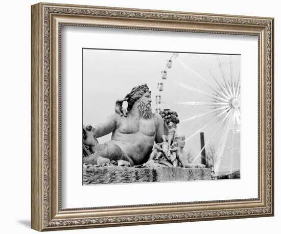 Statue and Ferris Wheel, Jardin Des Tuileries-Walter Bibikow-Framed Photographic Print