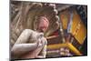 Statue at Bhimsen Temple, Kathmandu, Nepal, Asia-Ian Trower-Mounted Photographic Print