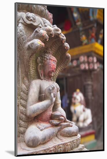 Statue at Bhimsen Temple, Kathmandu, Nepal, Asia-Ian Trower-Mounted Photographic Print