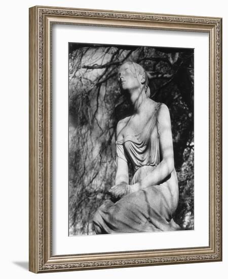 Statue at Brompton Cemetery, London, England-Simon Marsden-Framed Giclee Print