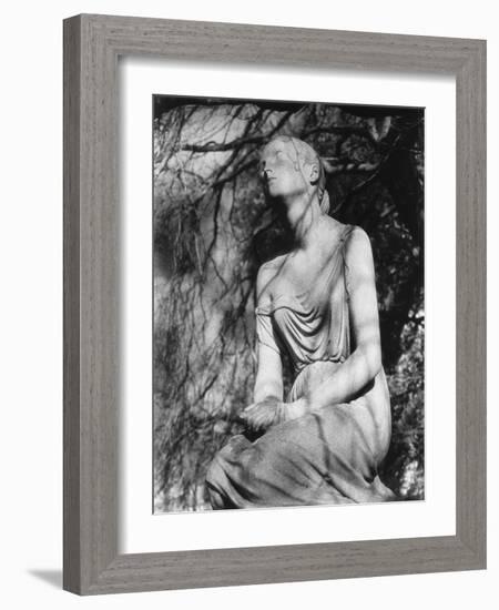 Statue at Brompton Cemetery, London, England-Simon Marsden-Framed Giclee Print