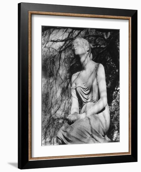 Statue at Brompton Cemetery, London, England-Simon Marsden-Framed Giclee Print