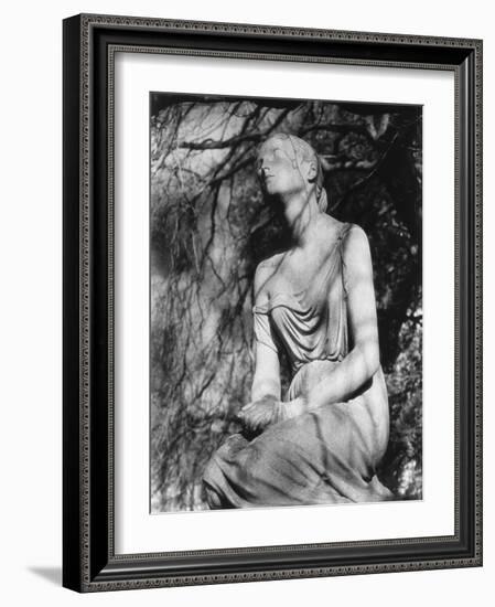 Statue at Brompton Cemetery, London, England-Simon Marsden-Framed Giclee Print