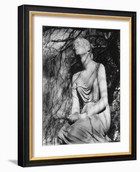 Statue at Brompton Cemetery, London, England-Simon Marsden-Framed Giclee Print