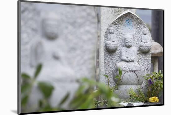 Statue at Tamonin Temple, Hiroshima, Hiroshima Prefecture, Japan-Ian Trower-Mounted Photographic Print