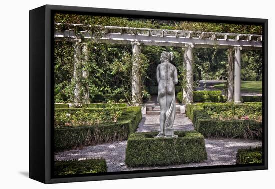Statue at The Breakers in Newport Rhode Island-null-Framed Stretched Canvas