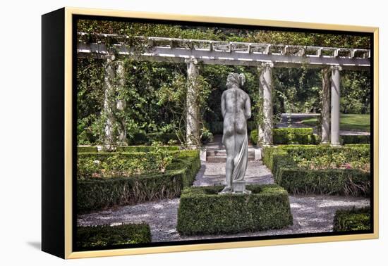 Statue at The Breakers in Newport Rhode Island-null-Framed Stretched Canvas