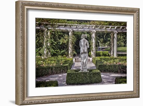 Statue at The Breakers in Newport Rhode Island-null-Framed Photo