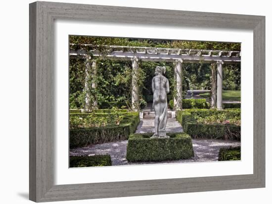 Statue at The Breakers in Newport Rhode Island-null-Framed Photo