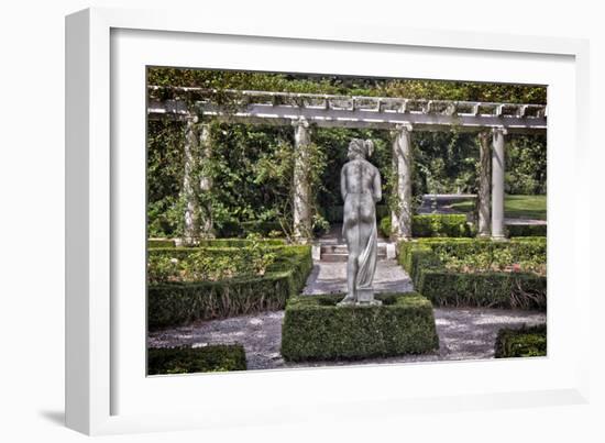 Statue at The Breakers in Newport Rhode Island-null-Framed Photo