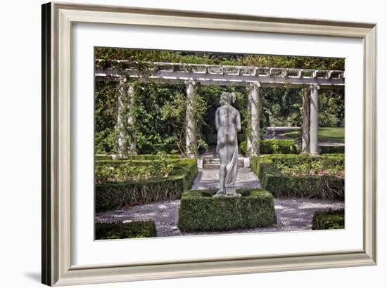 Statue at The Breakers in Newport Rhode Island-null-Framed Photo