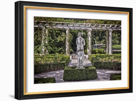 Statue at The Breakers in Newport Rhode Island-null-Framed Photo