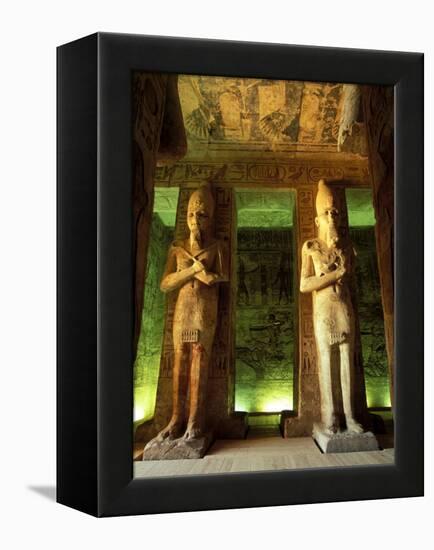 Statue at the Great Temple of Ramesses II, Egypt-Claudia Adams-Framed Premier Image Canvas