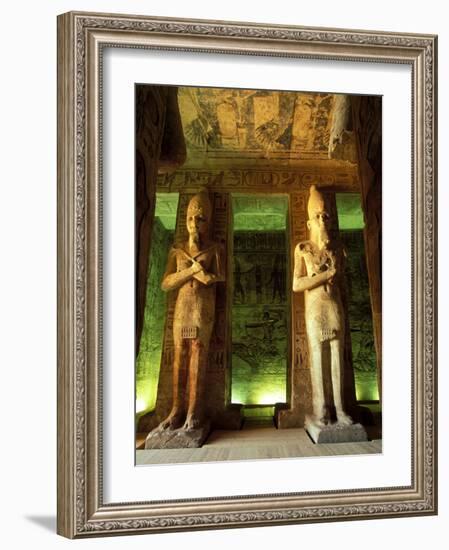 Statue at the Great Temple of Ramesses II, Egypt-Claudia Adams-Framed Photographic Print