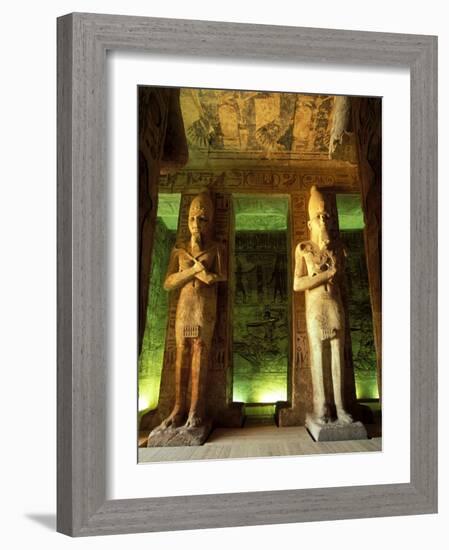 Statue at the Great Temple of Ramesses II, Egypt-Claudia Adams-Framed Photographic Print