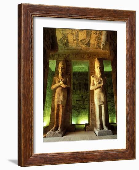 Statue at the Great Temple of Ramesses II, Egypt-Claudia Adams-Framed Photographic Print