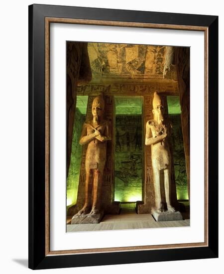 Statue at the Great Temple of Ramesses II, Egypt-Claudia Adams-Framed Photographic Print