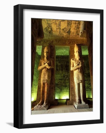 Statue at the Great Temple of Ramesses II, Egypt-Claudia Adams-Framed Photographic Print