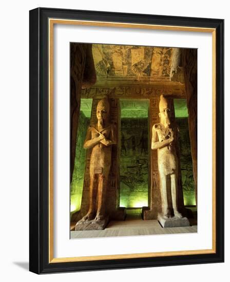 Statue at the Great Temple of Ramesses II, Egypt-Claudia Adams-Framed Photographic Print