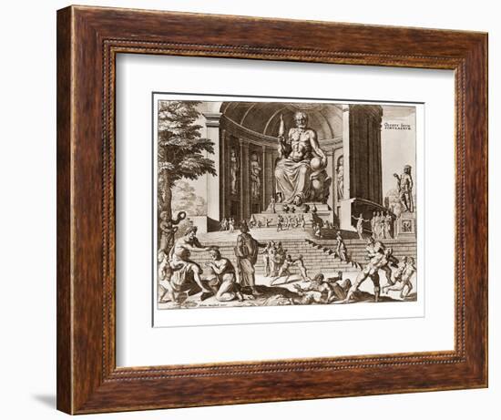 Statue at Zeus at Olympia, One of Ancient Seven Wonders of the World-null-Framed Photographic Print