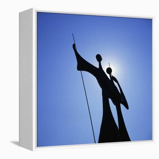 Statue, Brasilia, Brazil, South America-Geoff Renner-Framed Premier Image Canvas