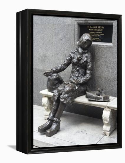 Statue by Tommy Steele of the Eponymous Woman of the Beatles Song, Eleanor Rigby-Ethel Davies-Framed Premier Image Canvas