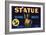 Statue California Bartletts Pear Fruit Crate Label-null-Framed Giclee Print