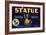 Statue California Bartletts Pear Fruit Crate Label-null-Framed Giclee Print