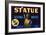 Statue California Bartletts Pear Fruit Crate Label-null-Framed Giclee Print