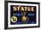 Statue California Bartletts Pear Fruit Crate Label-null-Framed Giclee Print