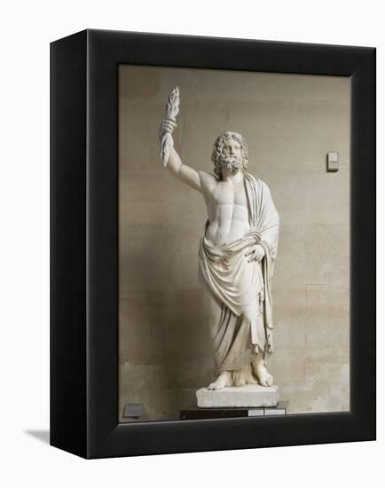 Statue de divinité masculine, dite Jupiter de Smyrne-null-Framed Premier Image Canvas