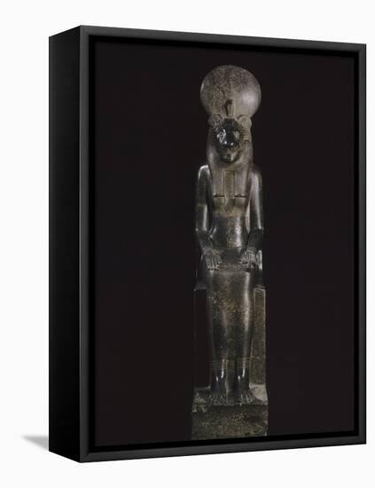 Statue de Sekhmet, déesse à tête de lionne-null-Framed Premier Image Canvas