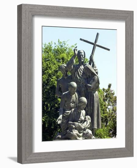 Statue Honoring Colonists from Minorca, Saint Augustine, Florida-null-Framed Photographic Print