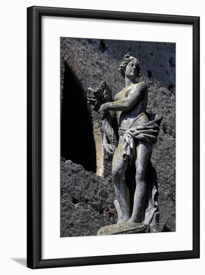 Statue in Front of Ca' Marcello Castle-null-Framed Giclee Print