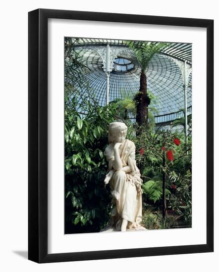 Statue in Glasshouse at the Botanic Gardens, Glasgow, Scotland, United Kingdom-Adam Woolfitt-Framed Photographic Print