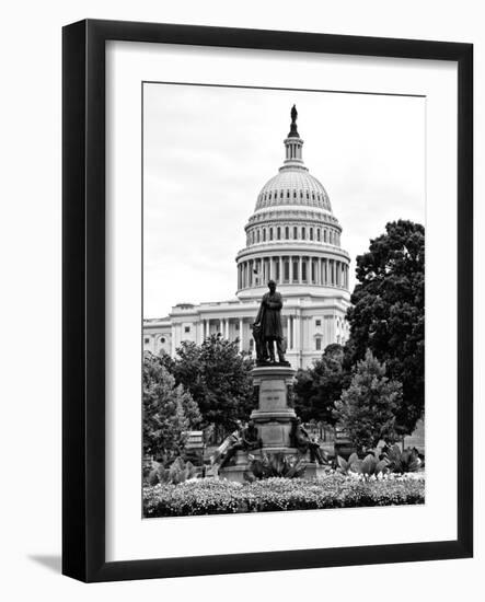 Statue in Memory of James A.Carfield before the Capitol Building, US Congress, Washington D.C-Philippe Hugonnard-Framed Photographic Print